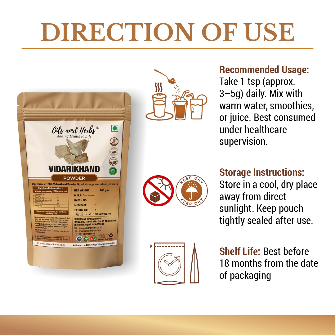 Pure Vidarikand Powder – Pueraria Tuberosa -100% Pure and Natural - Image 4