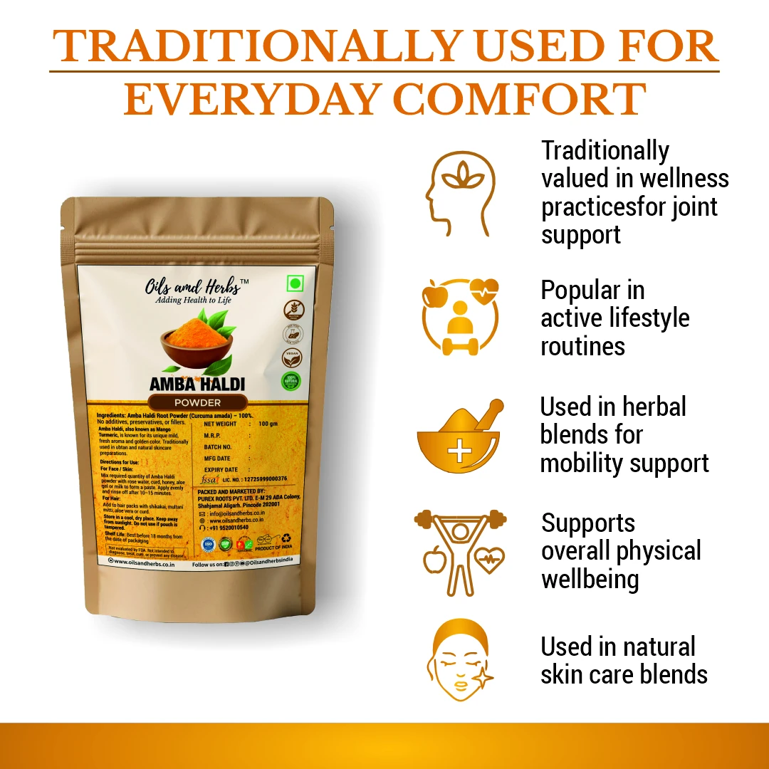 Pure Amba Haldi Powder - Curcuma Amada -100% Pure, Clean and Natural - Image 4