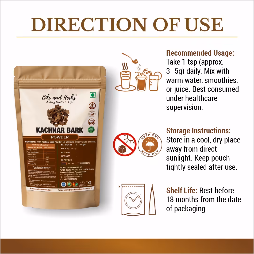 Kachnar Powder Natural Herbal Supplement for Digestive and Liver Health - Image 3