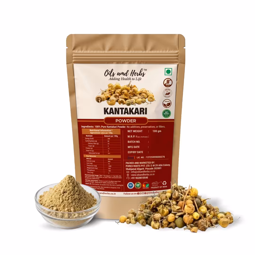 Kantkari Powder Natural Herbal Supplement for Respiratory and Digestive Health