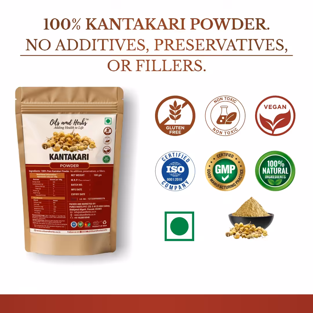 Kantkari Powder Natural Herbal Supplement for Respiratory and Digestive Health - Image 4