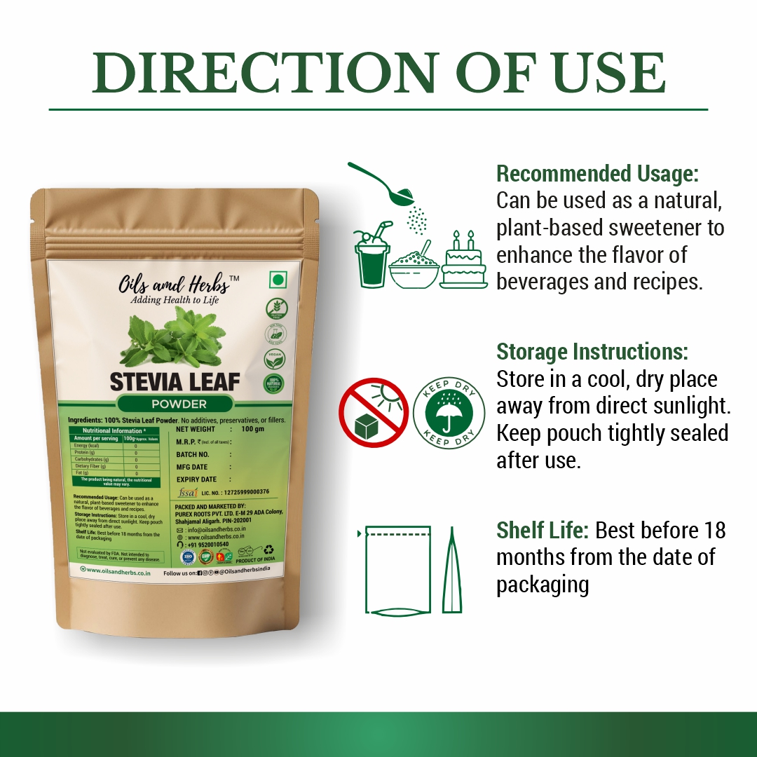 Clean Stevia Powder - Stevia rebaudiana -100% Pure and Natural - Image 2